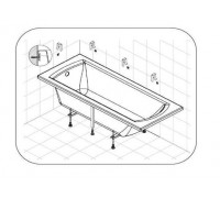 Каркас для ванны Santek Касабланка М 150/170х70 без сифона 1WH501541